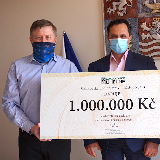 Sokolovská uhelná darovala nemocnici milion